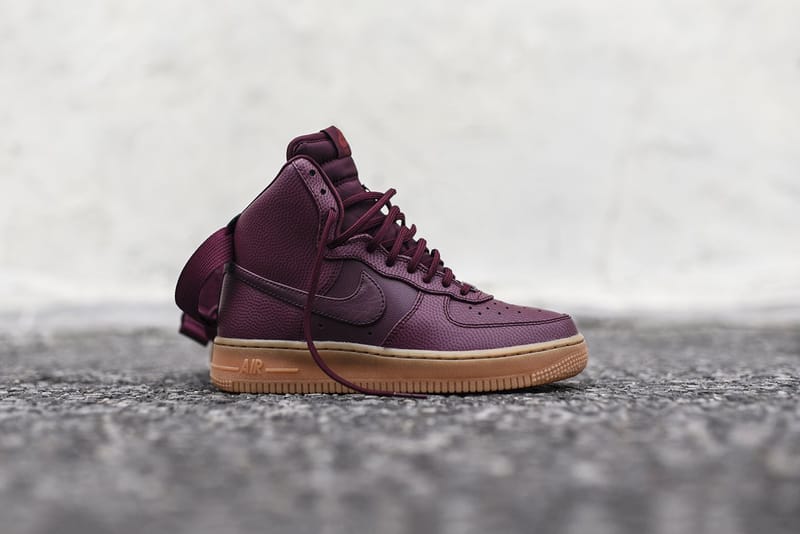 nike air force 1 high maroon