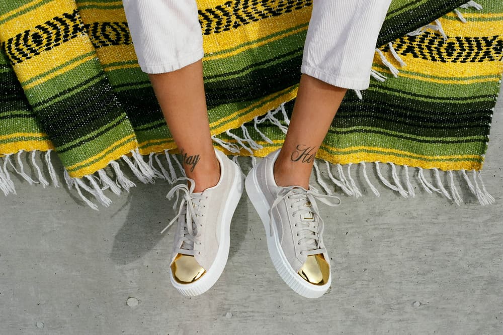 Alie Layus Alysha Nett PUMA Suede Platform Gold