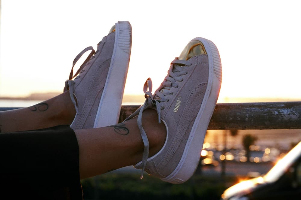 Alie Layus Alysha Nett PUMA Suede Platform Gold