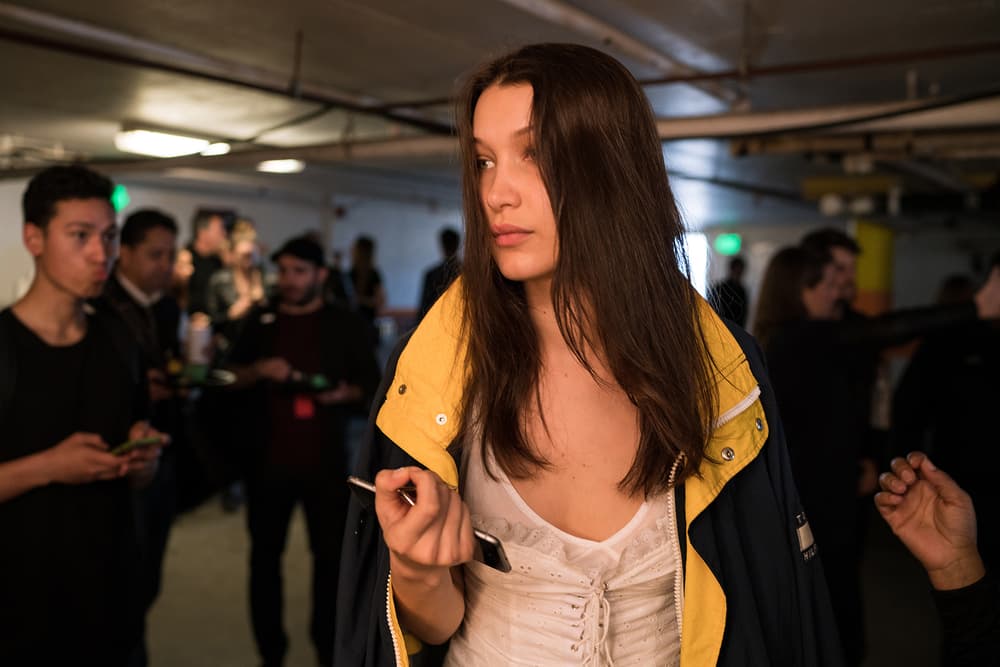 backstage bts gigi hadid tommy hilfiger tommyland bella