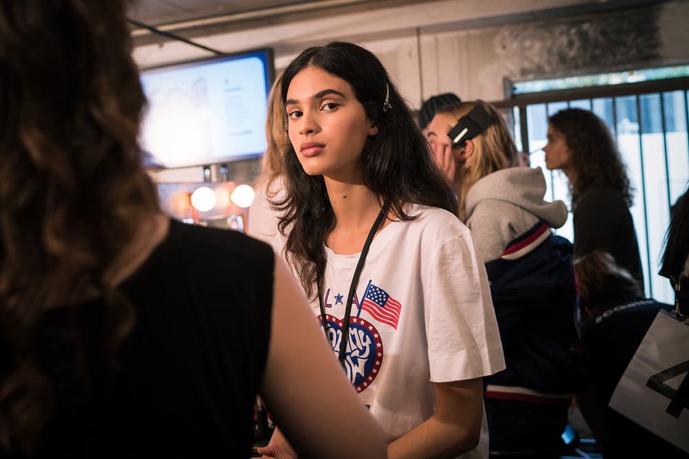 backstage bts gigi hadid tommy hilfiger tommyland bella