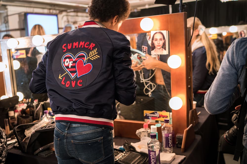 backstage bts gigi hadid tommy hilfiger tommyland bella