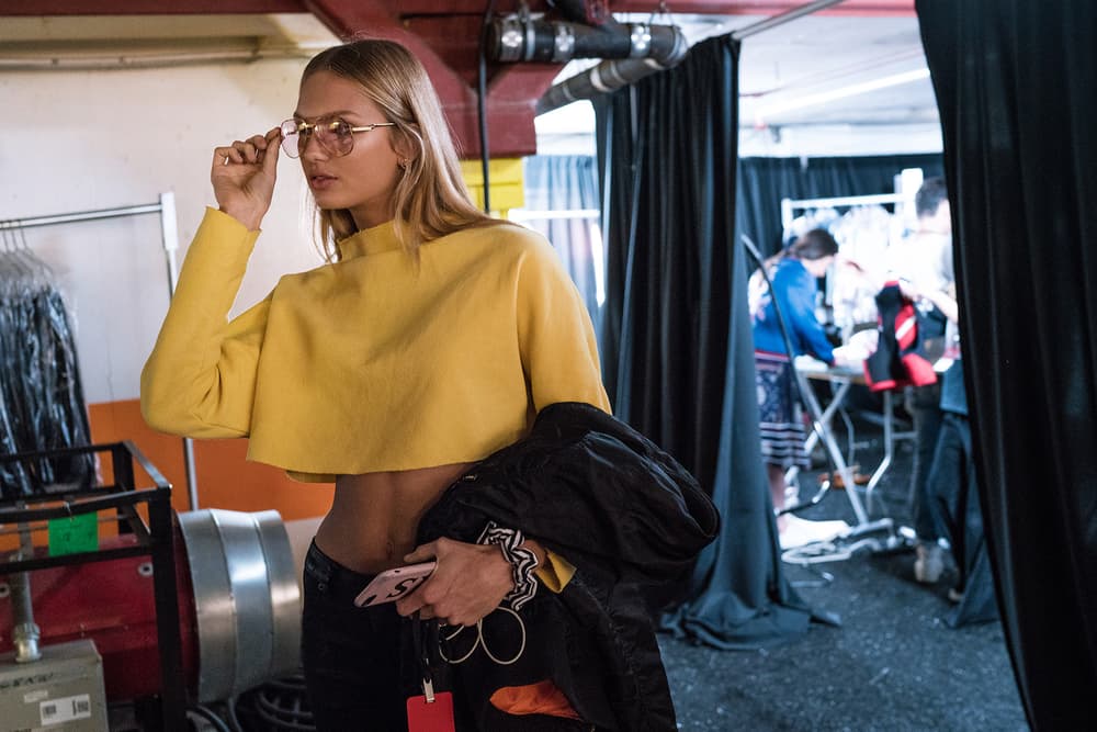 backstage bts gigi hadid tommy hilfiger tommyland bella