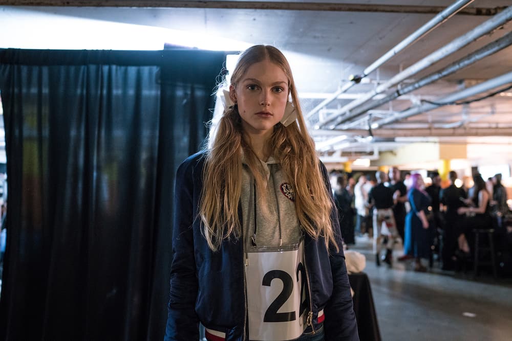 backstage bts gigi hadid tommy hilfiger tommyland bella