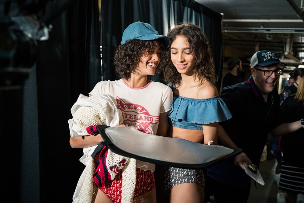 backstage bts gigi hadid tommy hilfiger tommyland bella