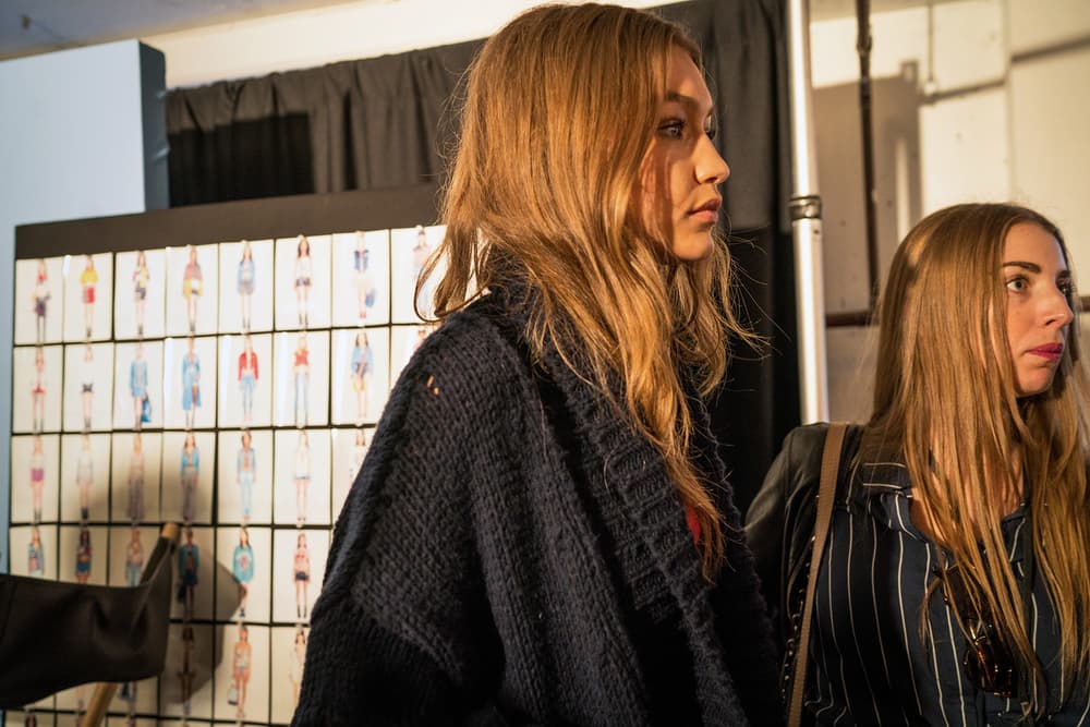 backstage bts gigi hadid tommy hilfiger tommyland bella
