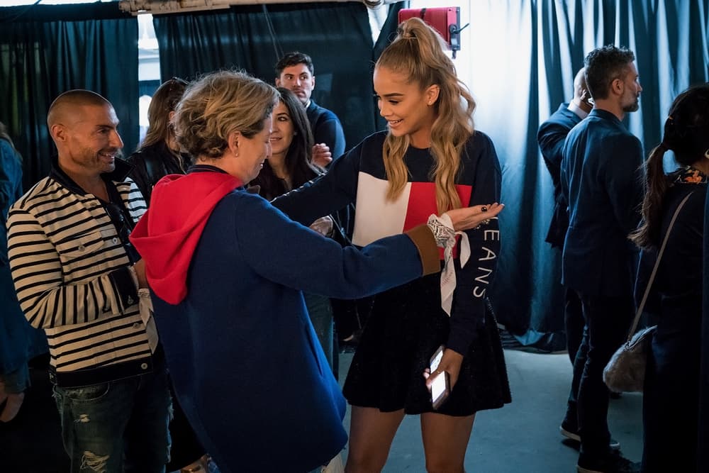 backstage bts gigi hadid tommy hilfiger tommyland bella