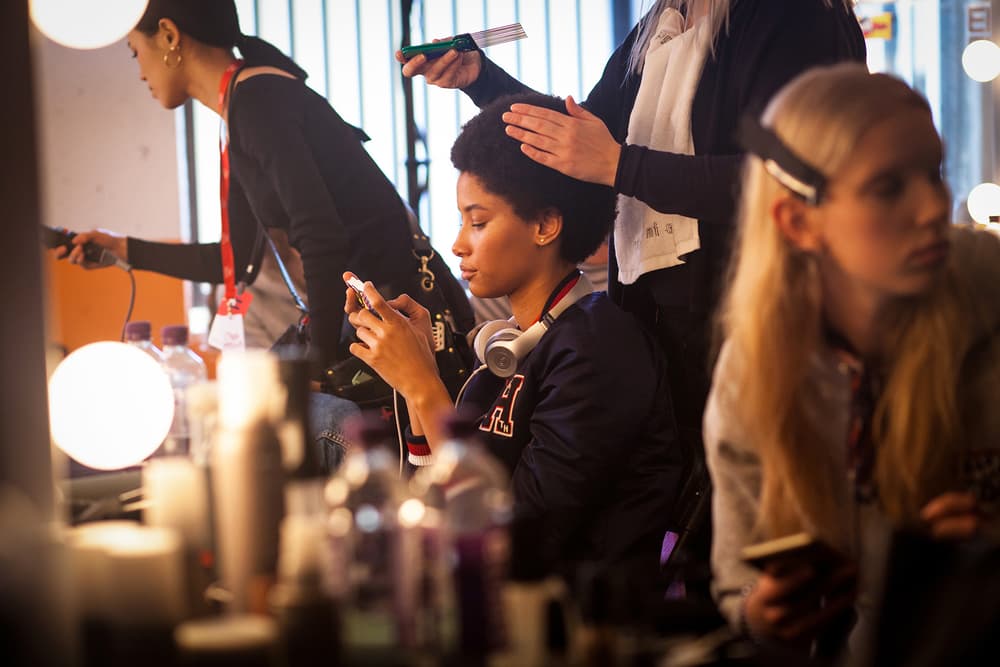 backstage bts gigi hadid tommy hilfiger tommyland bella