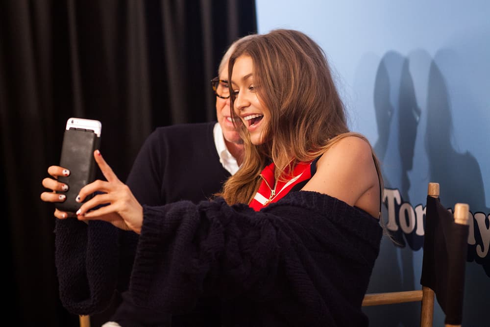 backstage bts gigi hadid tommy hilfiger tommyland bella