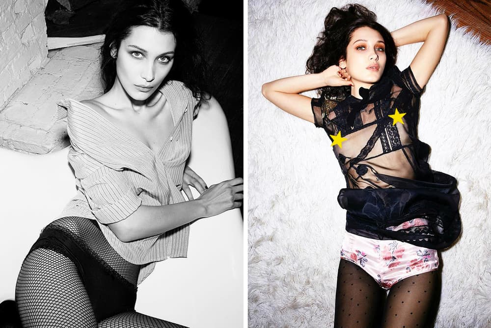 Bella Hadid LOVE Magazine Lingerie 2017