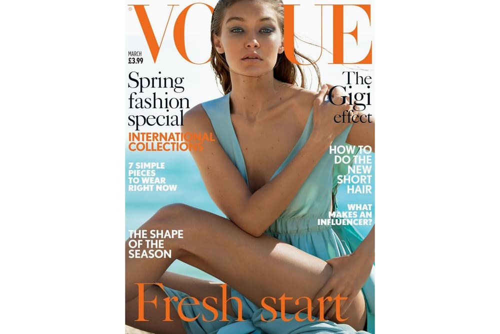 Gigi Hadid Anwar British Vogue 2017 March Cover