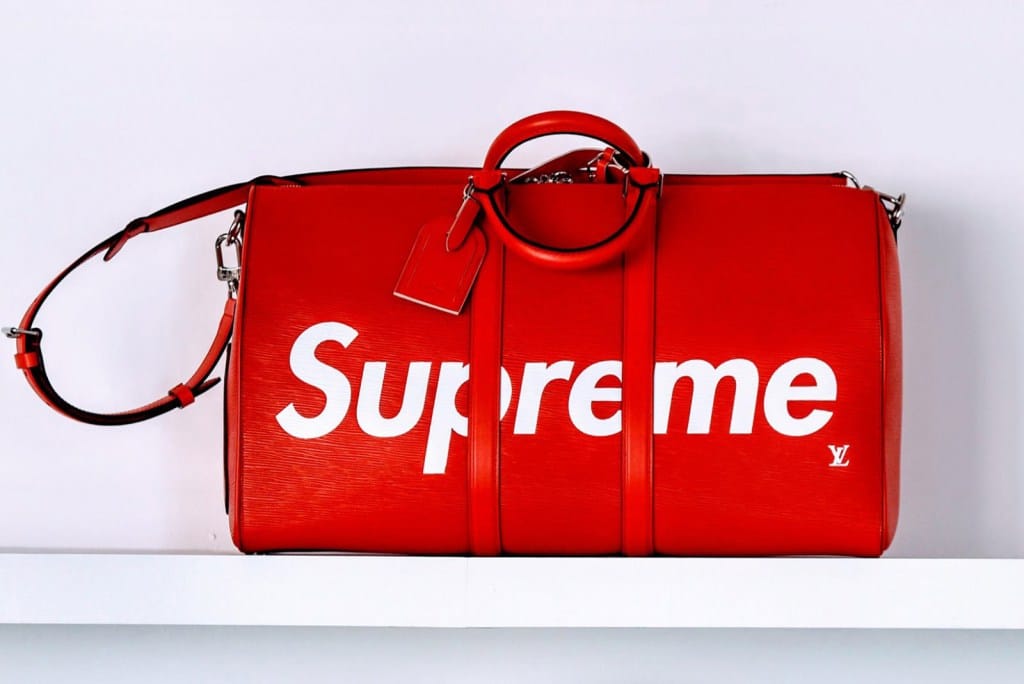 supreme x lv shoulder bag