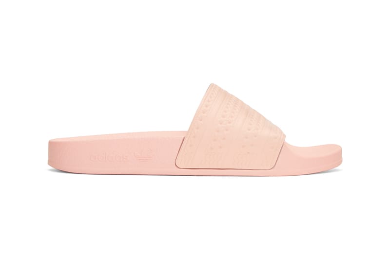 pink adilette slides