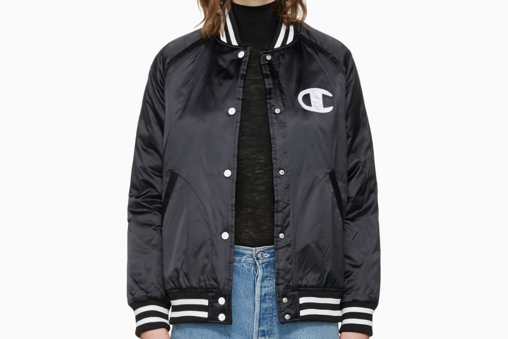 Champion Logo Bomber Pink Black