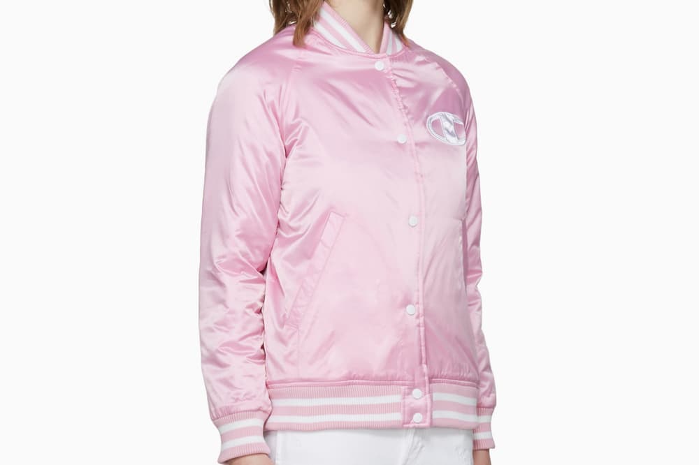 Champion Logo Bomber Pink Black