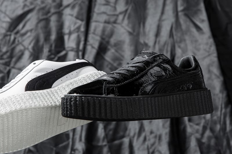 puma fenty creepers black and white