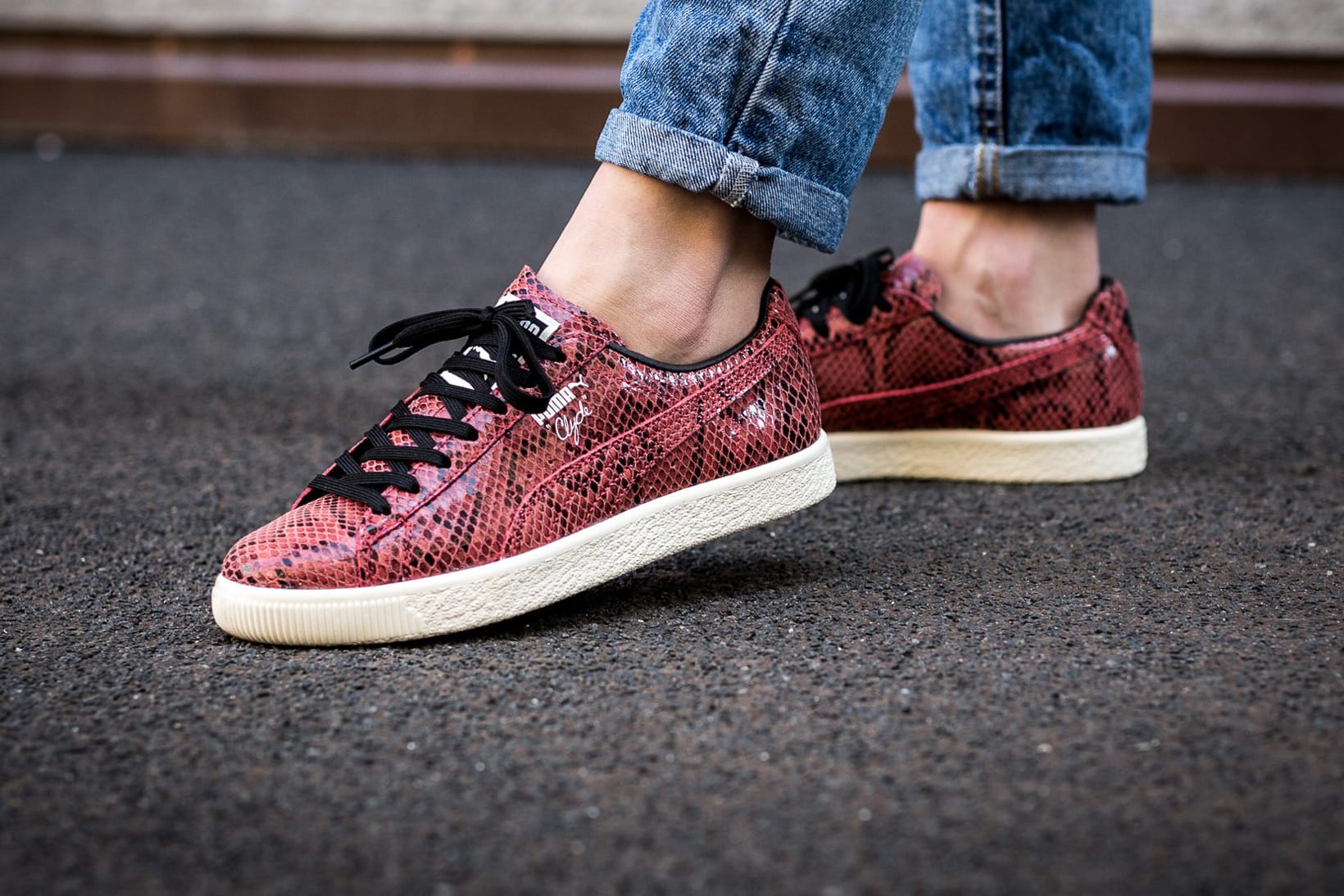 PUMA Clyde Snake Available in Red and 
