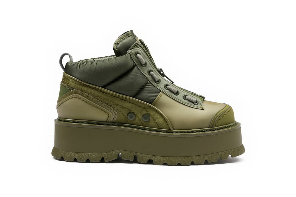 Rihanna Fenty PUMA 2017 Spring Lace Up Heel Sneaker Boots