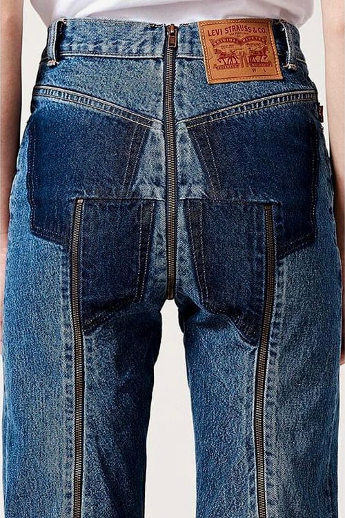vetements x levis zipper jeans
