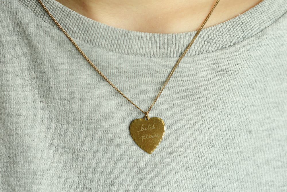 Editor's Pick In God We Trust IGWT Sweet Nothings Brass Necklace Bitch Please