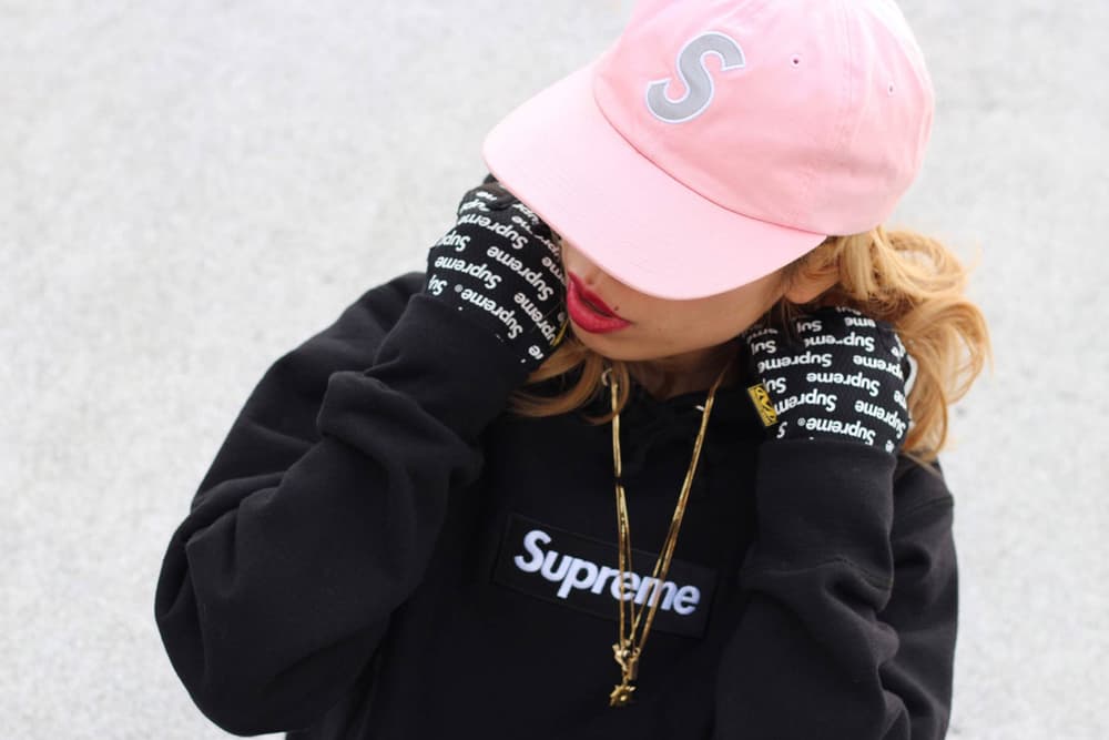 Miho Umeboshi Supreme Collection Box Logo Black Sweater Pink Cap