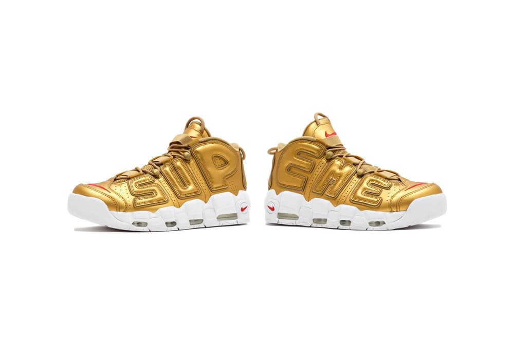Supreme Nike Air More Uptempo Gold