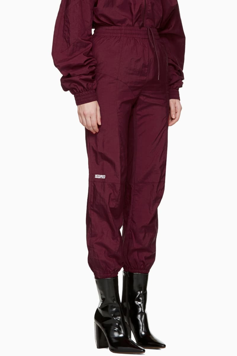 Vetements x Reebok Tracksuits Burgundy Black