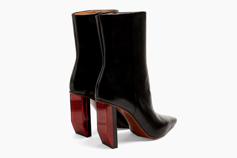 VetementsReflector Heel Leather Ankle Boot Matchesfashion