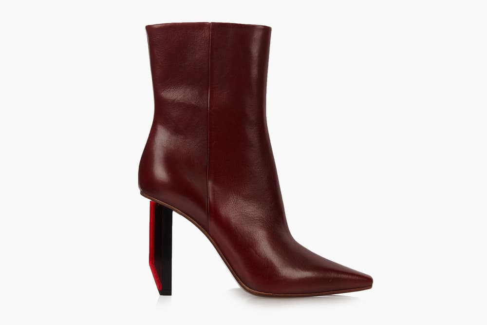 VetementsReflector Heel Leather Ankle Boot Matchesfashion