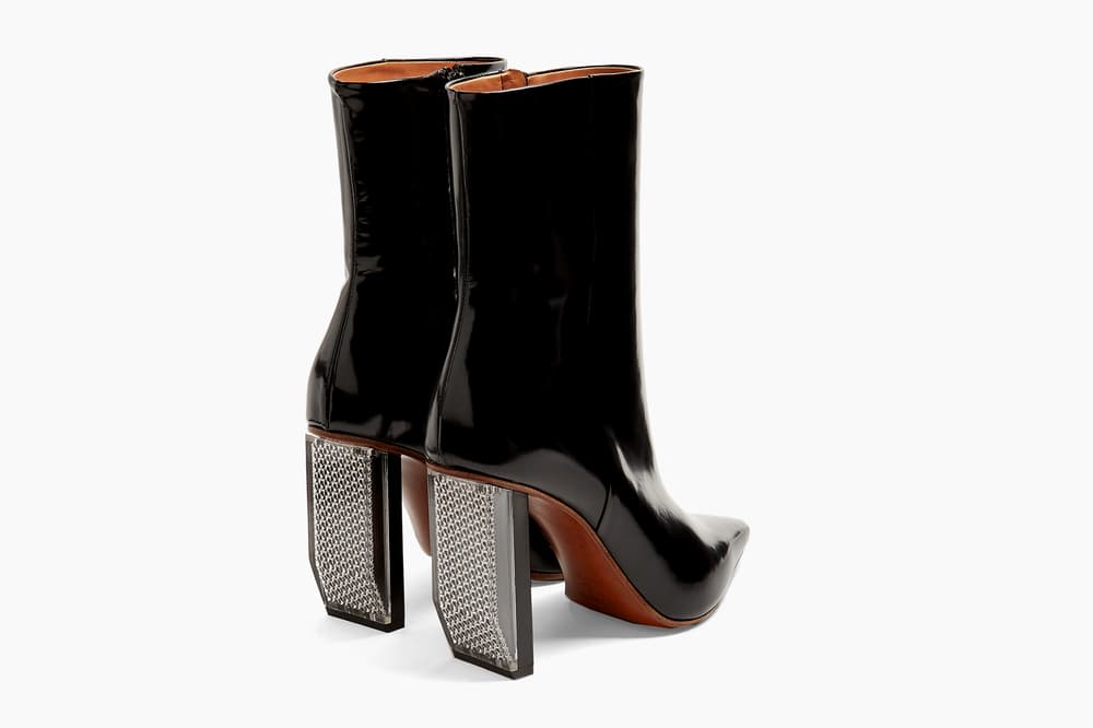 VetementsReflector Heel Leather Ankle Boot Matchesfashion