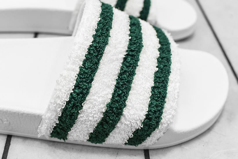 adidas adilette green white