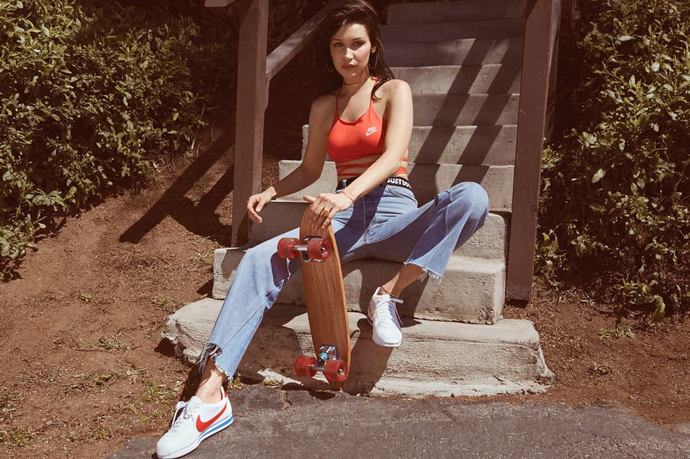 Bella Hadid Nike Cortez Campaign 2017