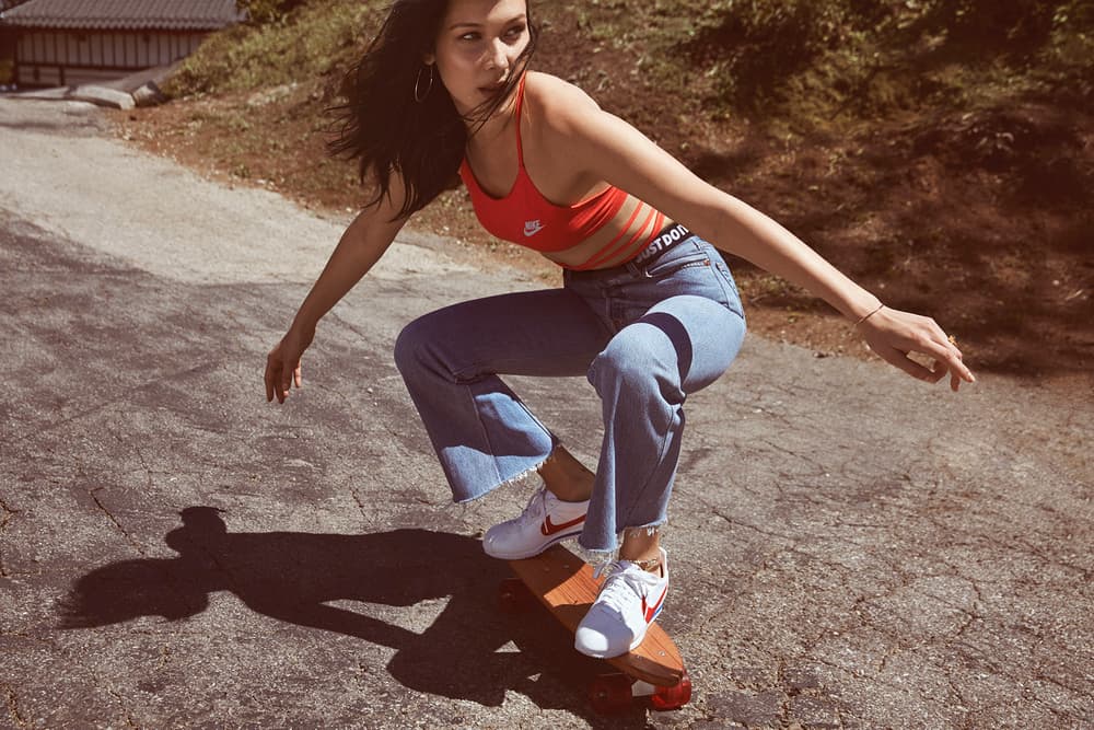 Bella Hadid Nike Cortez Campaign 2017