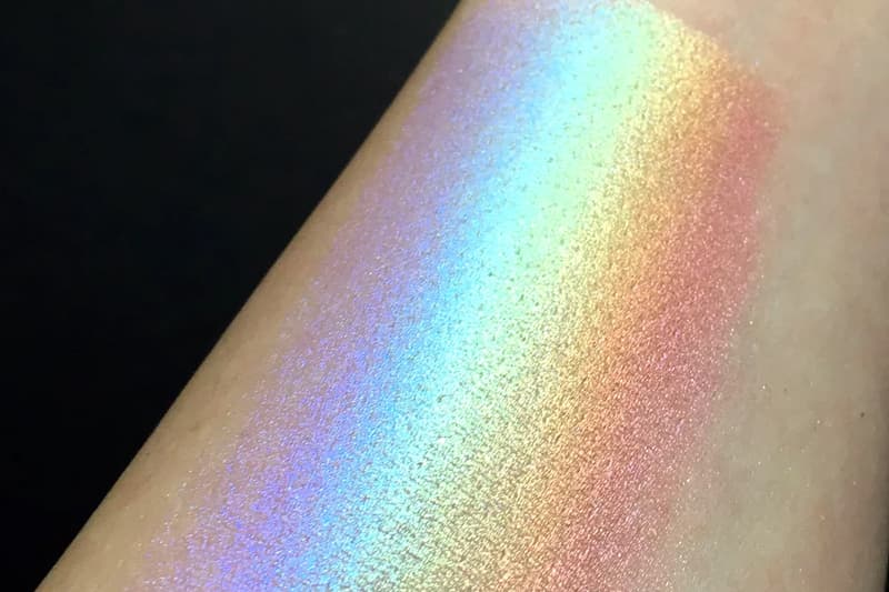 chaos makeup kaleidoscope rainbow highlighter