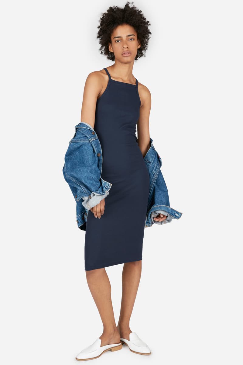 Everlane Micro Rib Tee Dress Tank Top Cami Minimalist Basic