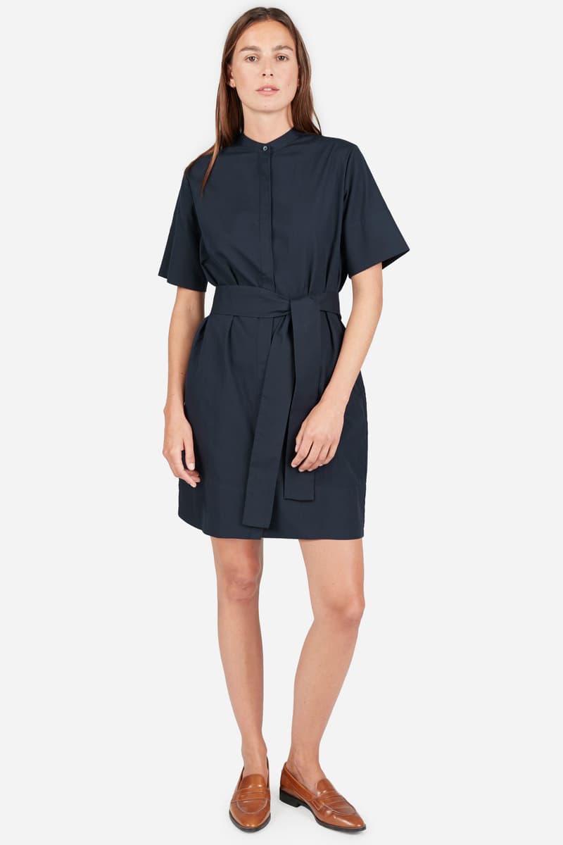 Everlane Shirt Dress Belted Striped Summer