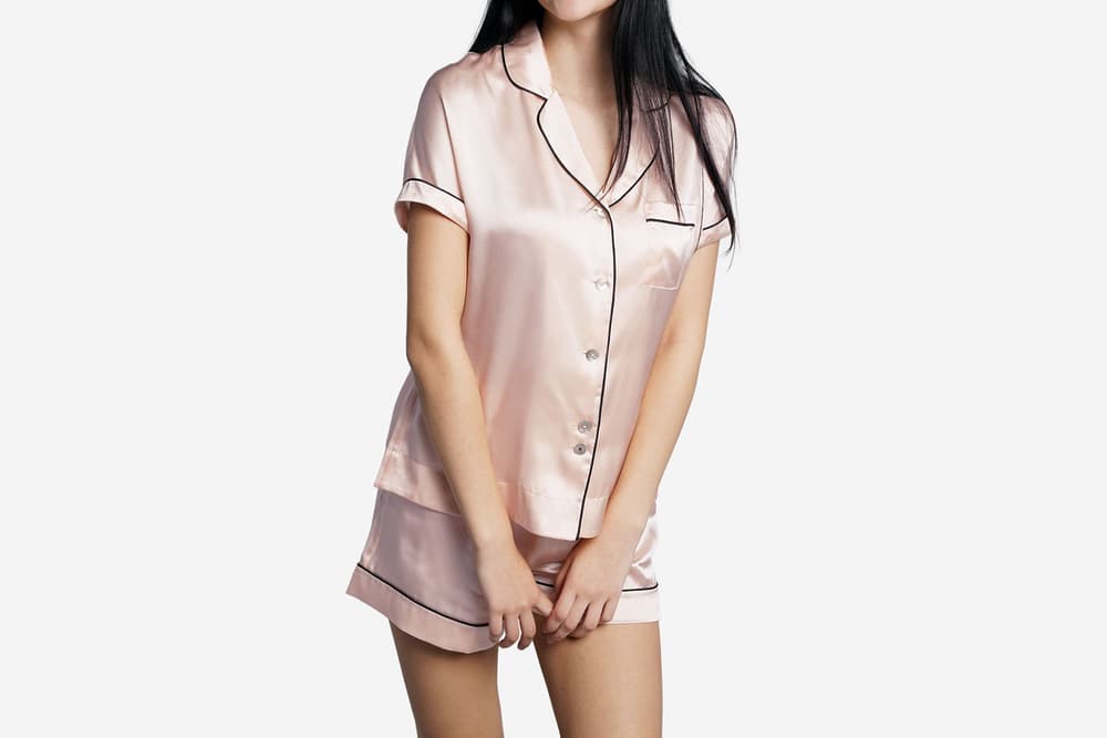 Editors Pick GRANA short sleeve Silk Pyjama Shirt hong kong