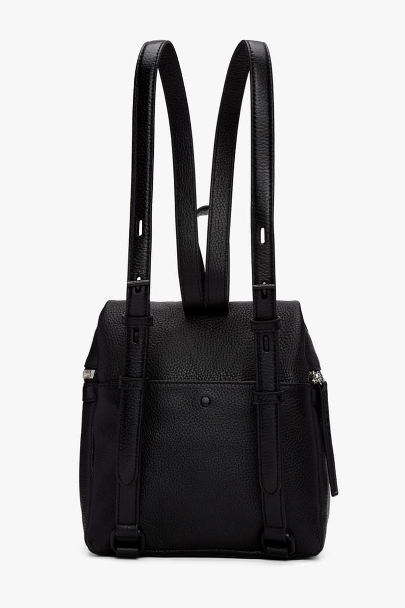 KARA Black Small Ring Leather Backpack SSENSE Exclusive