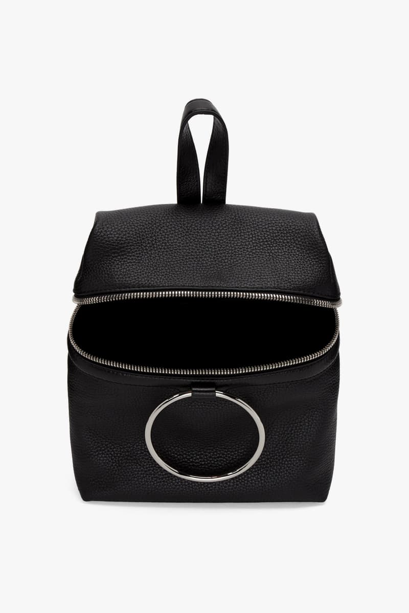 KARA Black Small Ring Leather Backpack SSENSE Exclusive