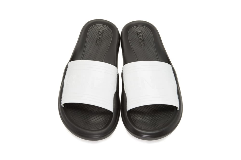 KENZO Beach Slide Sandals Pink White