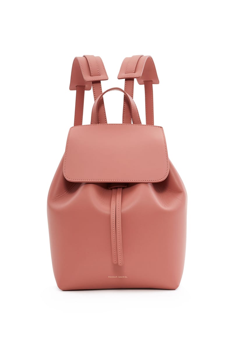 blush leather backpack