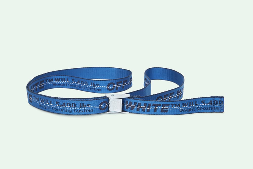OFF-WHITE Industrial Belt Virgil Abloh New Colorway Blue Green White
