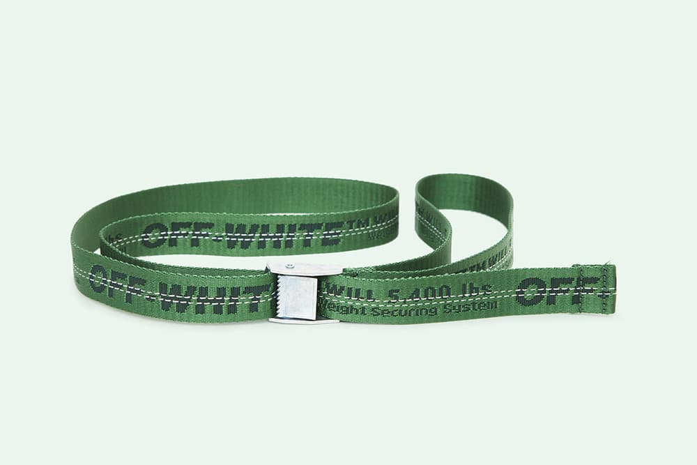 OFF-WHITE Industrial Belt Virgil Abloh New Colorway Blue Green White