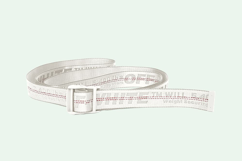 OFF-WHITE Industrial Belt Virgil Abloh New Colorway Blue Green White