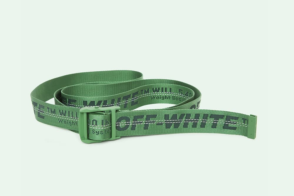OFF-WHITE Industrial Belt Virgil Abloh New Colorway Blue Green White