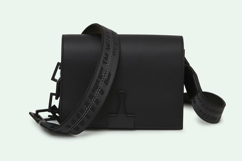 OFF WHITE Binder Clip Flap Bag Silver New Color Virgil Abloh