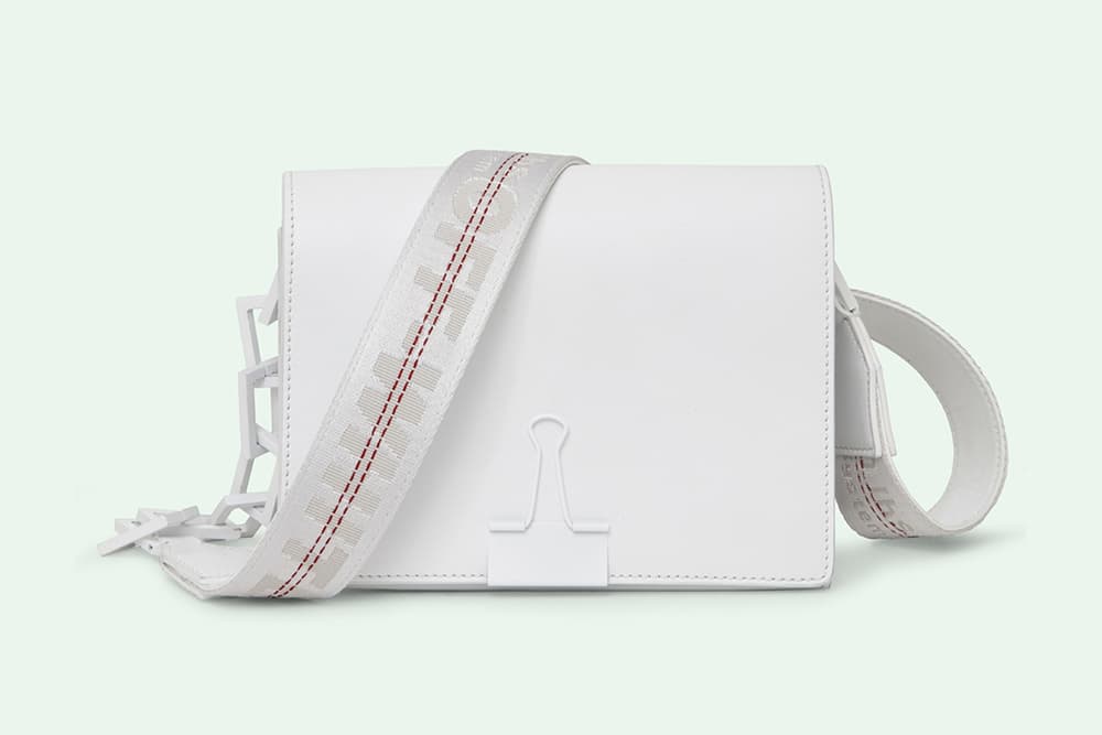 OFF WHITE Binder Clip Flap Bag Silver New Color Virgil Abloh