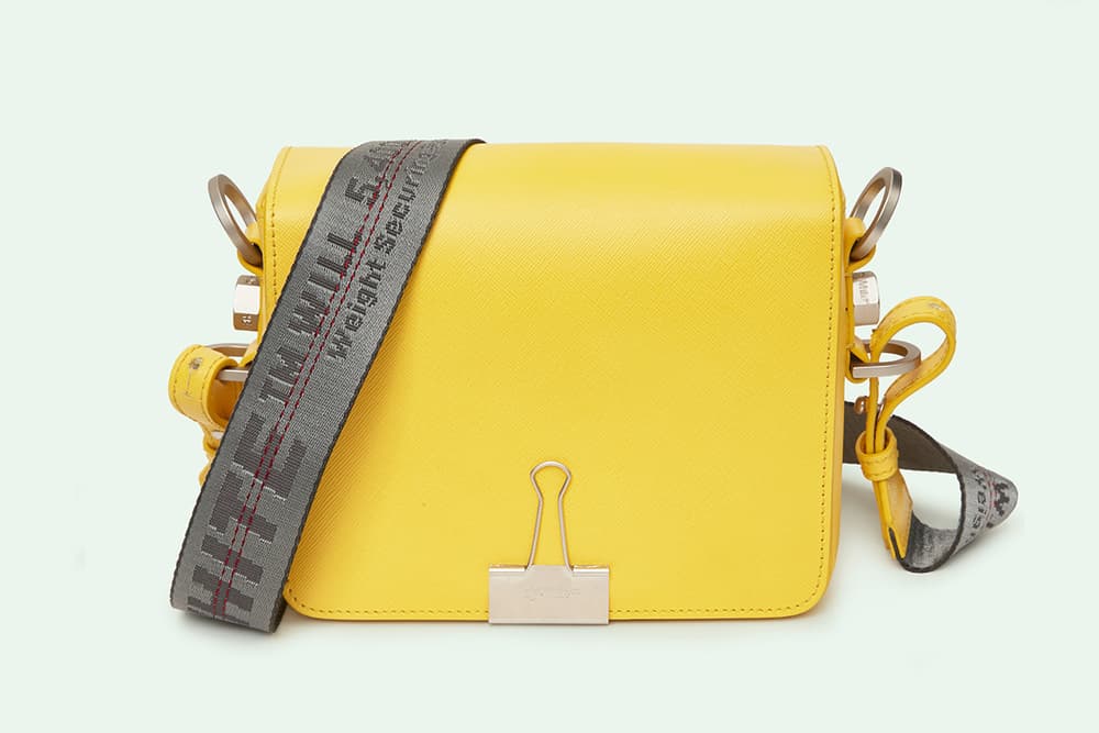 OFF WHITE Binder Clip Flap Bag Silver New Color Virgil Abloh