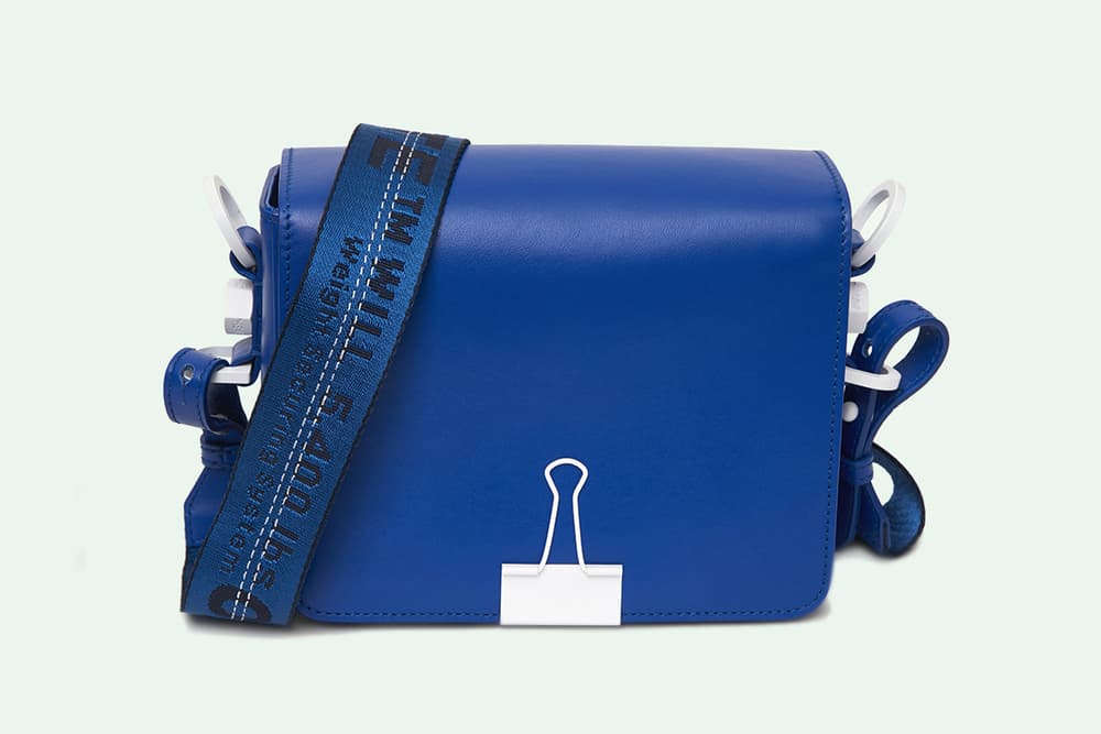 OFF WHITE Binder Clip Flap Bag Silver New Color Virgil Abloh