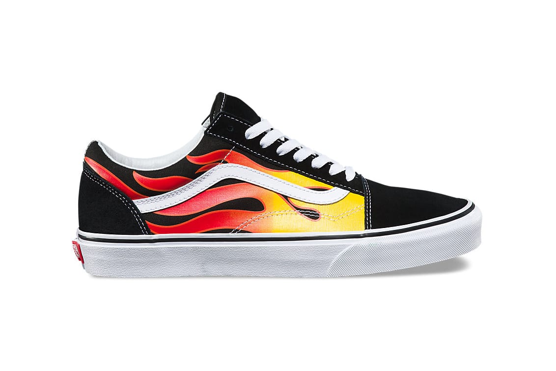 vans off the wall flames